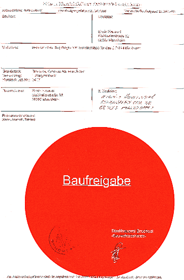 die Baugenehmigung