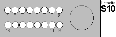 S10-Stecker Lötseite