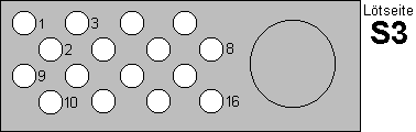 S3-Stecker Lötseite